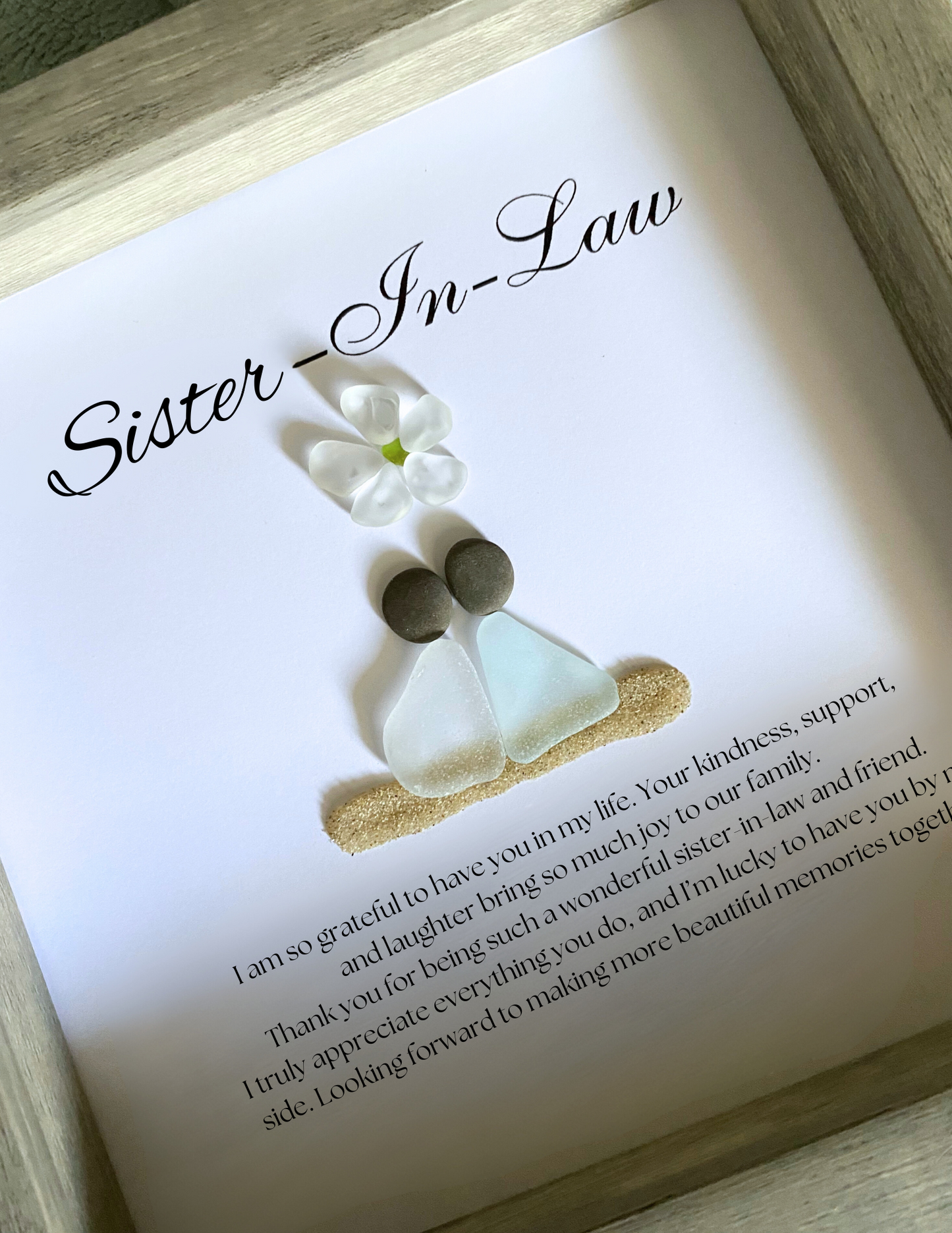 Sister-in-Law Gift Personalized Personalized Sister In Law Birthday Gift for Her Gift for Sister In Law Christmas Gift Sister of the Groom Seaglass Art
