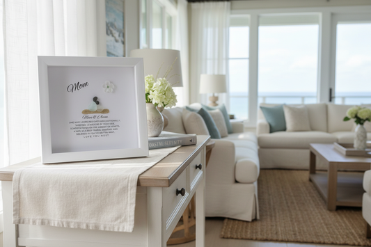 Personalized Mother’s Day Gifts for Mom – Handmade Sea Glass Art and Oyster Shell Keepsakes