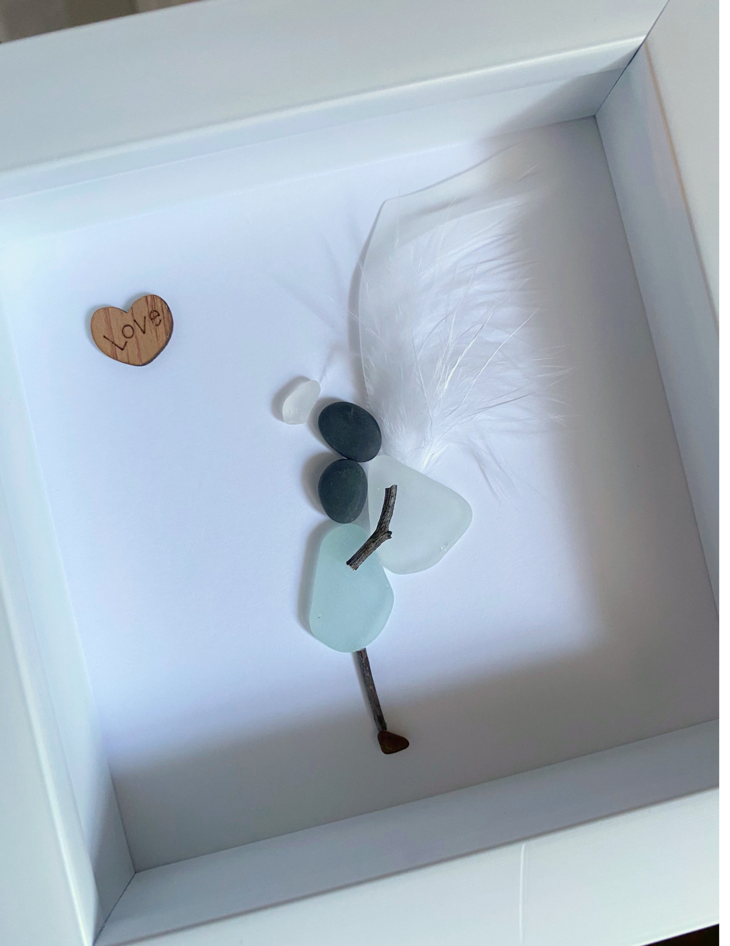 Memorial Gift, Sorry for your loss Gift, Sea Glass Art, Sympathy Gift, Gift for friend, Loss of Loved One, Grief, Loss of Mother, Grief (C)