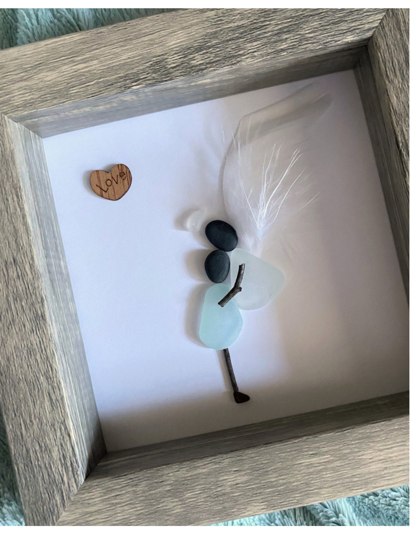 Memorial Gift, Sorry for your loss Gift, Sea Glass Art, Sympathy Gift, Gift for friend, Loss of Loved One, Grief, Loss of Mother, Grief (C)