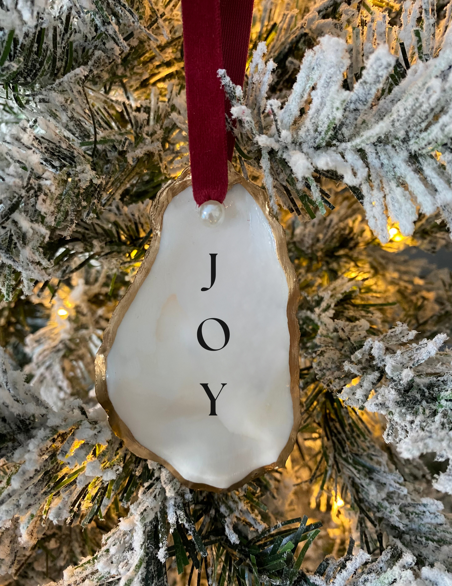 Heirloom Christmas ornament, Peace Love Joy ornament, personalized shell ornament, oyster shell decor, coastal keepsake, handmade holiday gift, mom ornament, sister gift, teacher holiday gift, aunt tree ornament, friend gift 2024