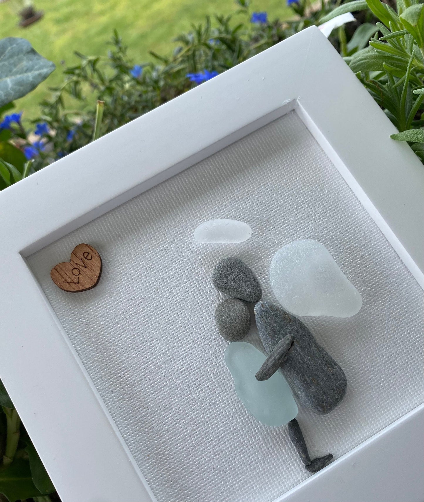 Memorial Gift Sorry for your loss Gift Sea Glass Art Sympathy Gift Gift for friend Loss of Loved One Grief Loss of Mother Grief Gift (4)