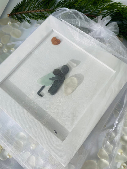 Memorial Gift Sorry for your loss Gift Sea Glass Art Sympathy Gift Gift for friend Loss of Loved One Grief Loss of Mother Grief Gift (4)