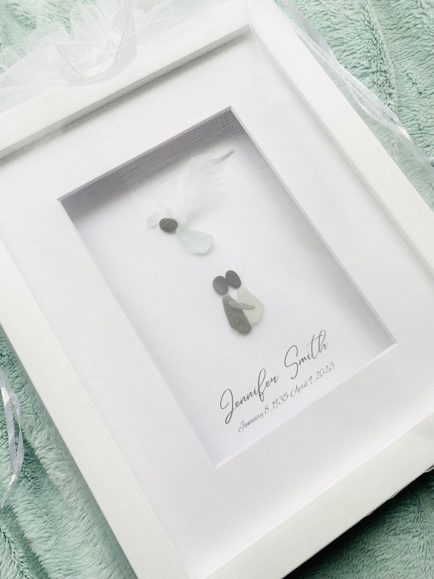 Custom Gift Sorry for your loss Gift Sea Glass Art Sympathy Gift for friend Loss of Loved One Grief Angel Loss of Father (G)