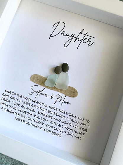 Daughter Meaning Pebble Art Daughter Gift Mother Daughter Birthday Gift for Adult Daughter Personalized Gift from Mom Daughter Christmas (N)