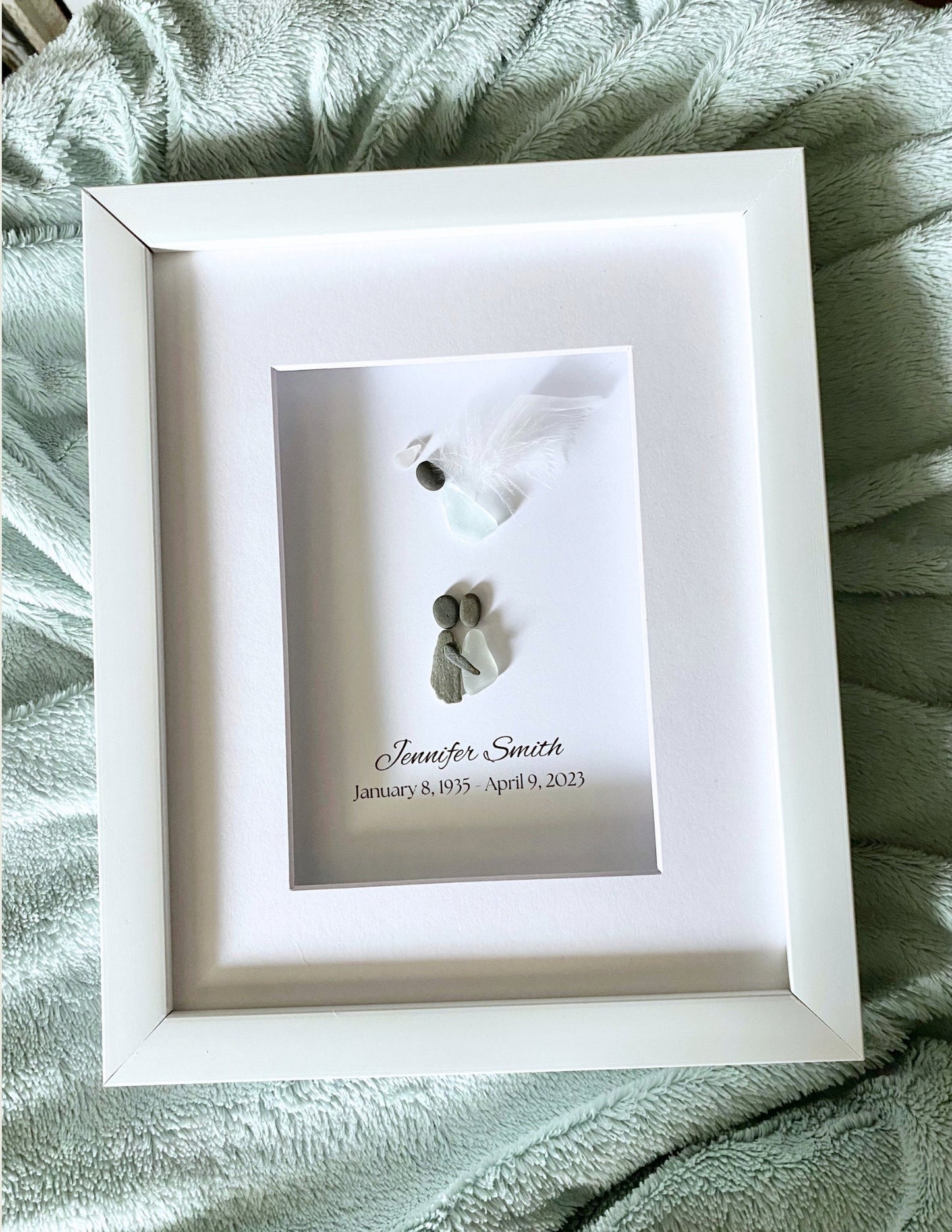 Custom Gift Sorry for your loss Gift Sea Glass Art Sympathy Gift for friend Loss of Loved One Grief Angel Loss of Father (G)