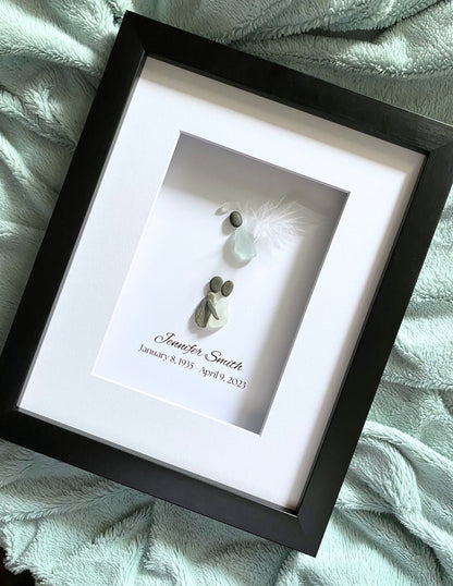 Custom Gift Sorry for your loss Gift Sea Glass Art Sympathy Gift for friend Loss of Loved One Grief Angel Loss of Father (G)