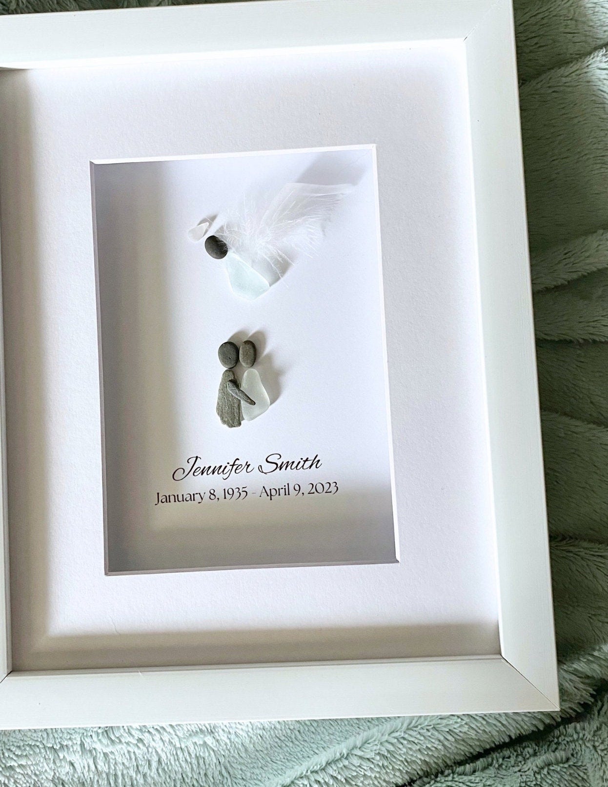 Custom Gift Sorry for your loss Gift Sea Glass Art Sympathy Gift for friend Loss of Loved One Grief Angel Loss of Father (G)