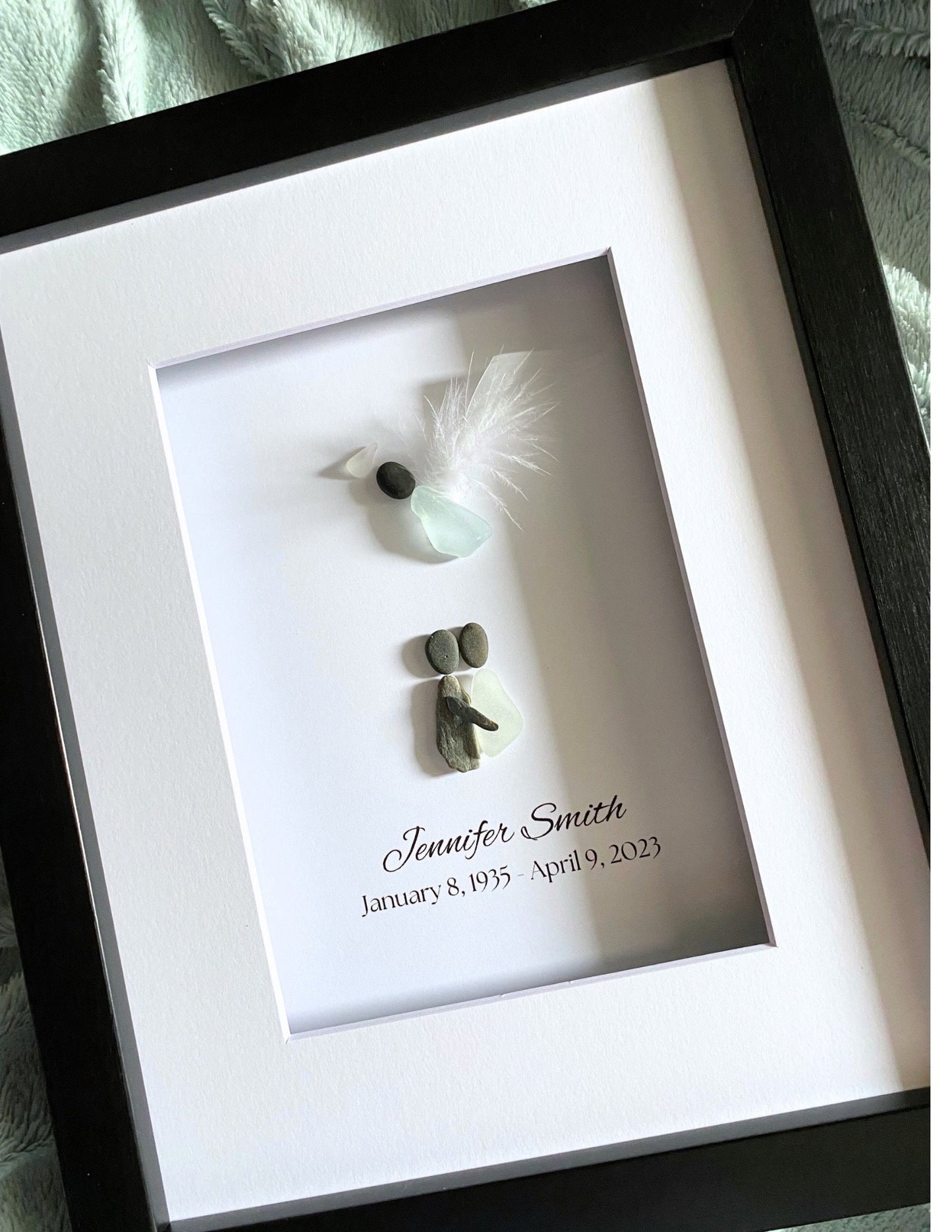 Memorial Gift Sorry for your loss Gift Sea Glass Art Sympathy Gift for friend Loss of Loved One Grief Loss of Mother Grief Gift (G)