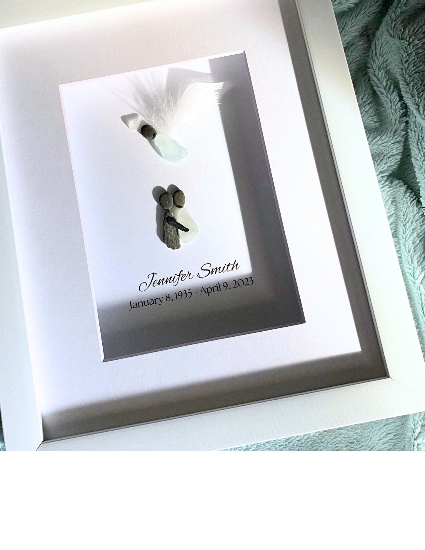 Memorial Gift Sorry for your loss Gift Sea Glass Art Sympathy Gift for friend Loss of Loved One Grief Loss of Mother Grief Gift (G)