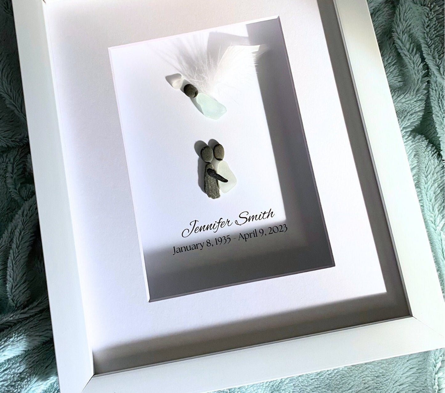 Memorial Gift Sorry for your loss Gift Sea Glass Art Sympathy Gift for friend Loss of Loved One Grief Loss of Mother Grief Gift (G)