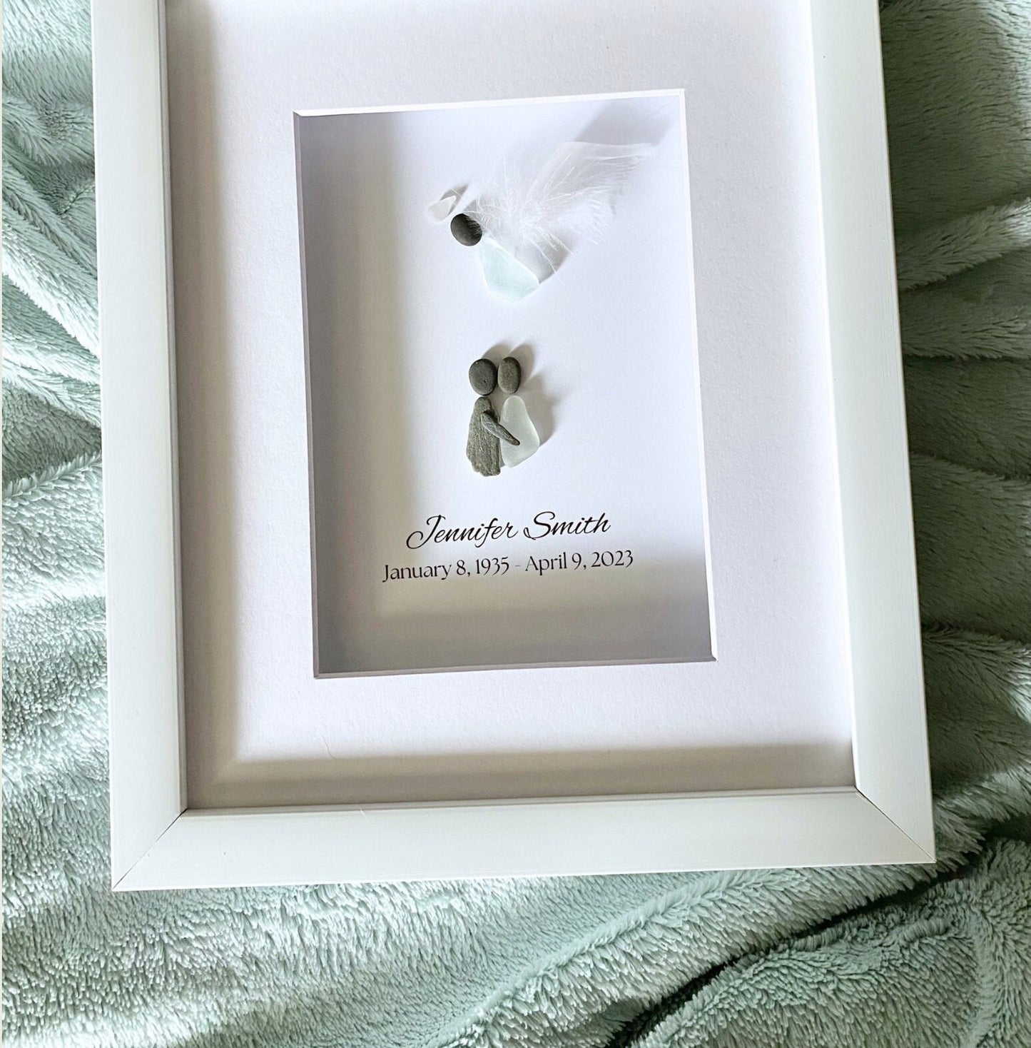 Memorial Gift Sorry for your loss Gift Sea Glass Art Sympathy Gift for friend Loss of Loved One Grief Loss of Mother Grief Gift (G)