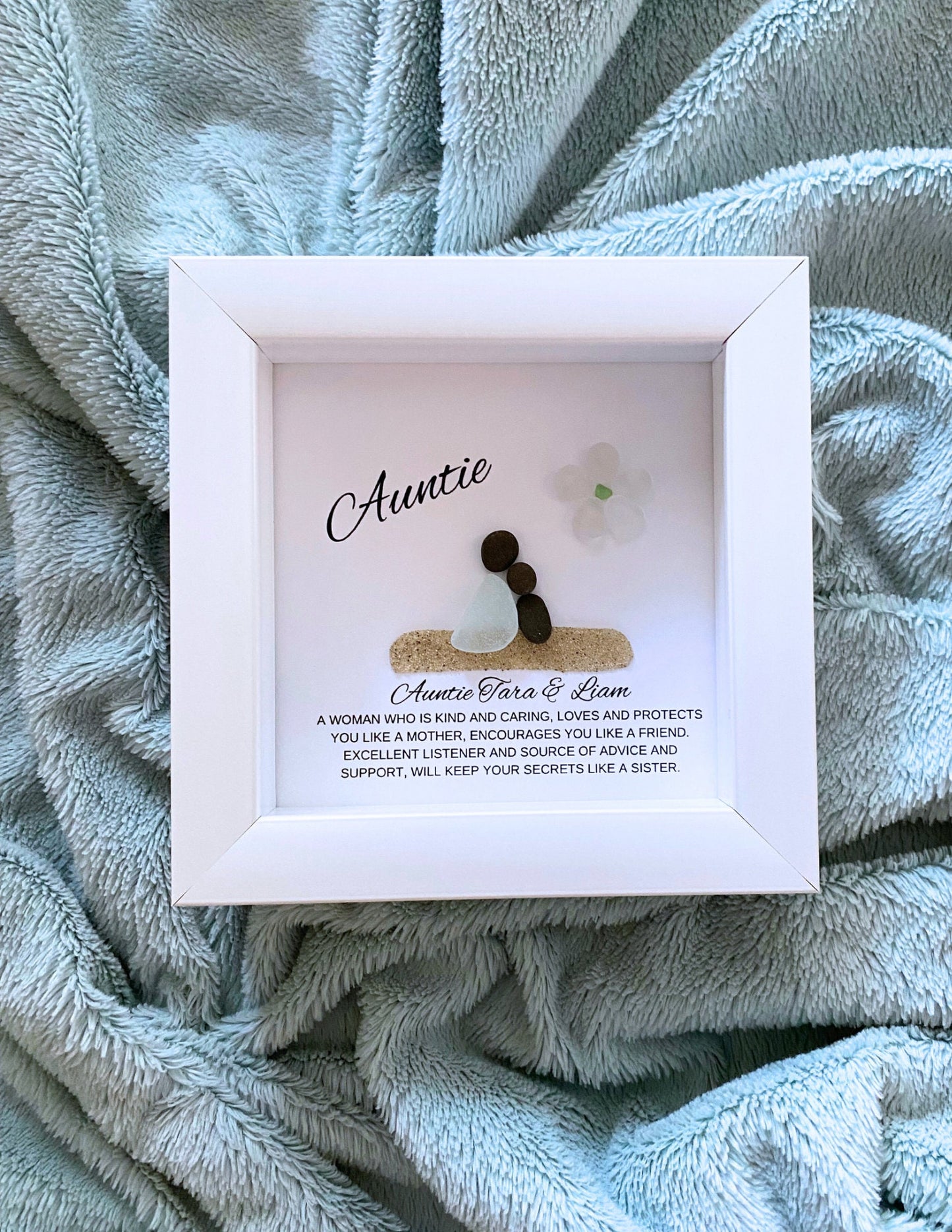 Aunt Meaning/Pebble Art Auntie/Auntie Gift/Birthday Gift for Auntie/Personalized Gift Auntie/Auntie/Auntie Christmas Gift/Framed Gift Aunt