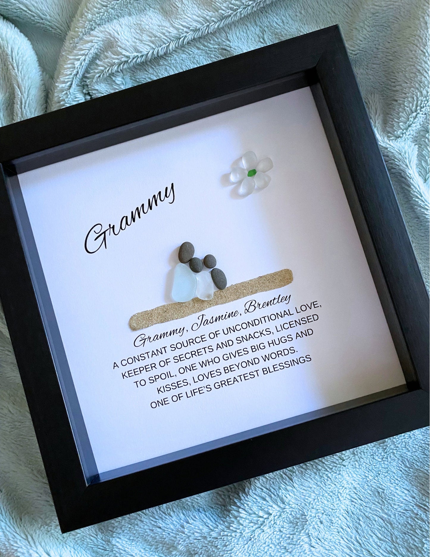 Grandma Meaning Mimi Gift Sea Glass Art Grandmother Personalized Grandma Gift Grammy Gram Birthday Gift for Grandma Gift Grammy Great Grammy