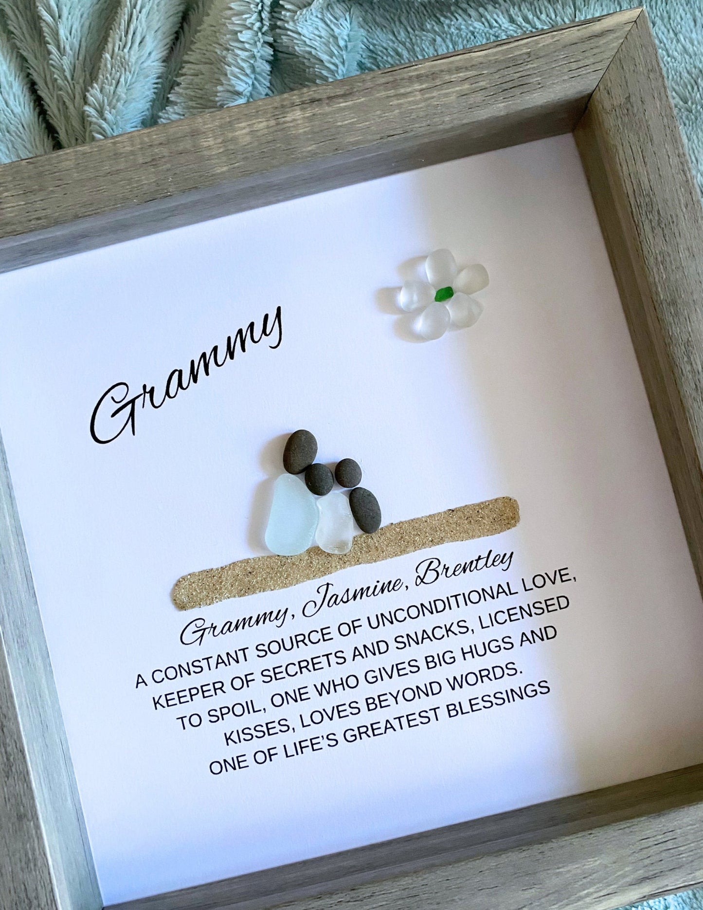 Grandma Meaning Mimi Gift Sea Glass Art Grandmother Personalized Grandma Gift Grammy Gram Birthday Gift for Grandma Gift Grammy Great Grammy