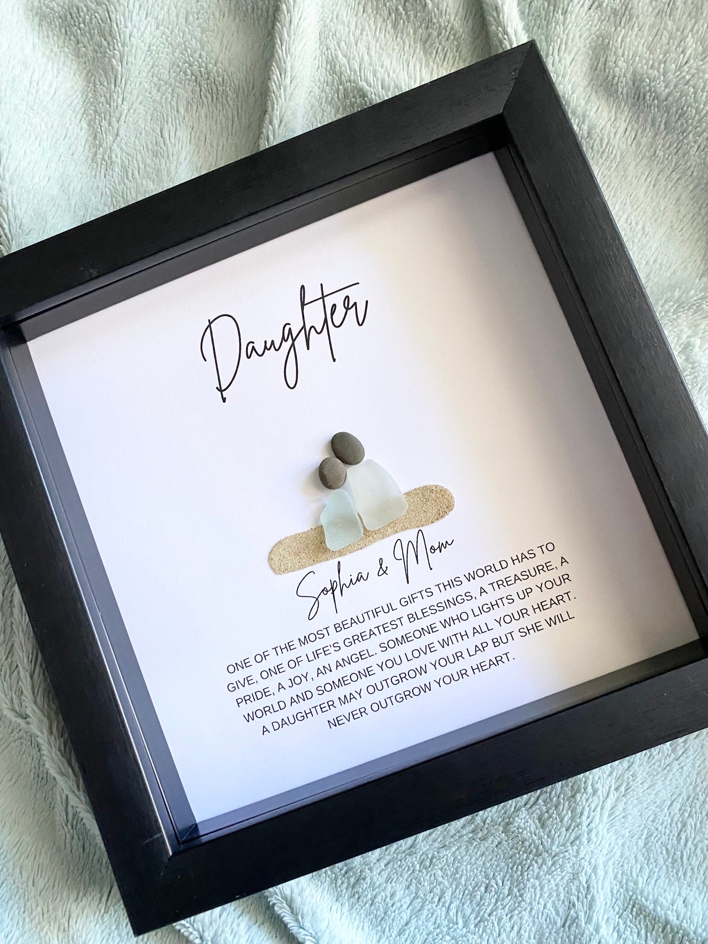 Daughter Meaning Pebble Art Daughter Gift Mother Daughter Birthday Gift for Adult Daughter Personalized Gift from Mom Daughter Christmas (N)