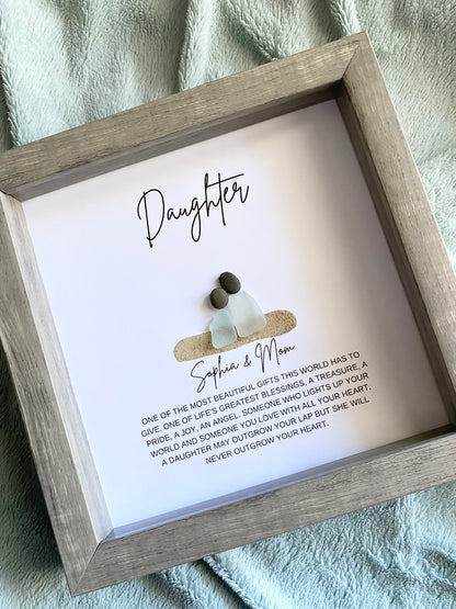 Daughter Meaning Pebble Art Daughter Gift Mother Daughter Birthday Gift for Adult Daughter Personalized Gift from Mom Daughter Christmas (N)