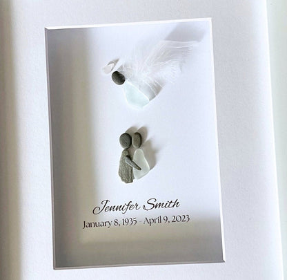 Memorial Gift Sorry for your loss Gift Sea Glass Art Sympathy Gift for friend Loss of Loved One Grief Loss of Mother Grief Gift (G)