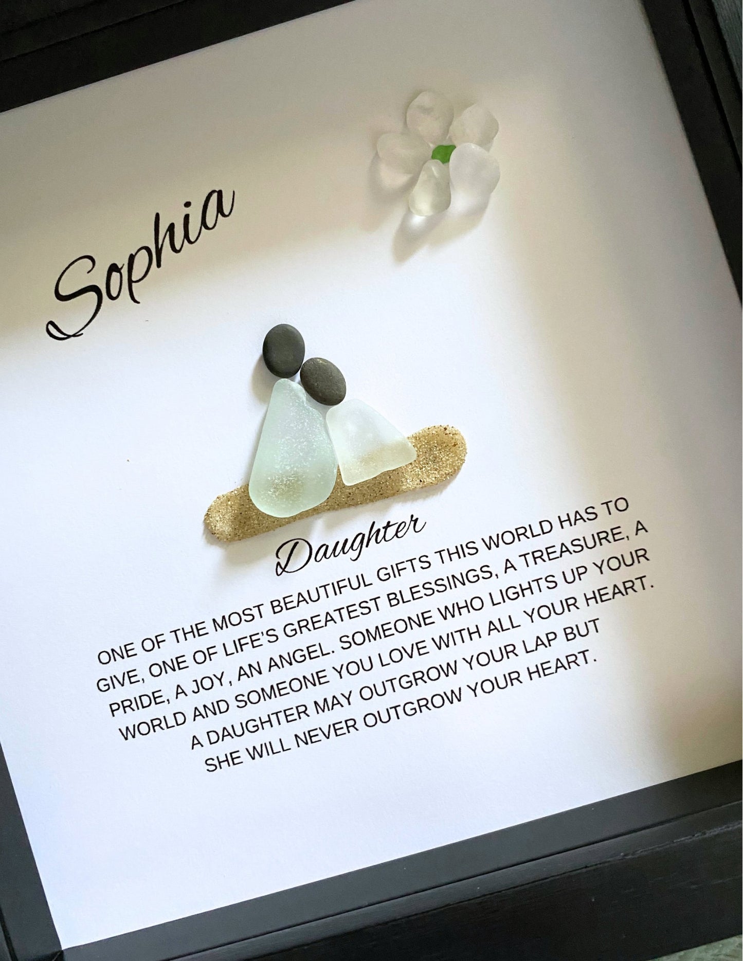 Daughter Meaning Pebble Art Daughter Gift Mother Daughter Birthday Gift for Adult Daughter Personalized Gift from Mom Daughter Christmas