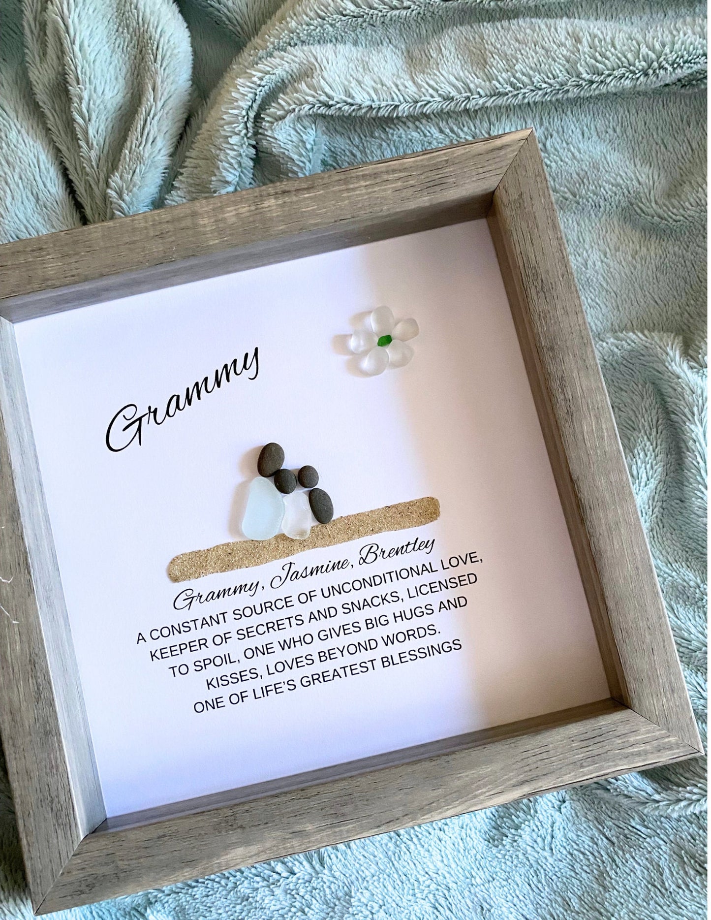 Grandma Meaning Mimi Gift Sea Glass Art Grandmother Personalized Grandma Gift Grammy Gram Birthday Gift for Grandma Gift Grammy Great Grammy