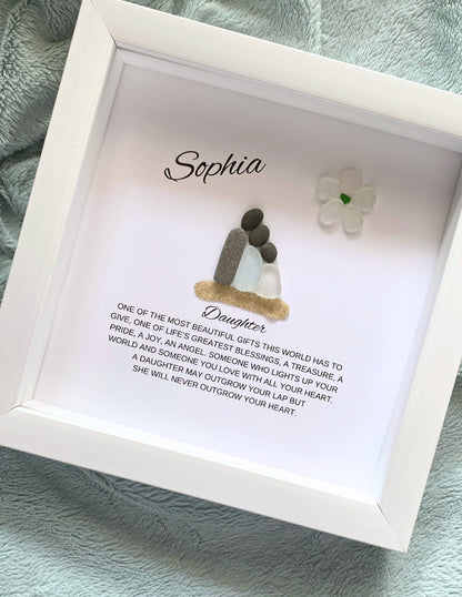 Daughter Meaning Pebble Art Daughter Gift Mother Daughter Birthday Gift for Adult Daughter Personalized Gift from Mom Daughter Christmas