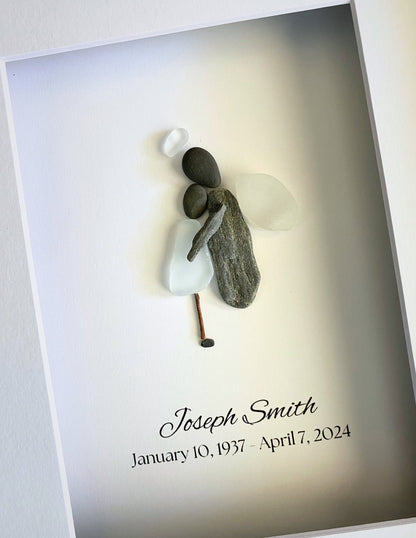 Memorial Gift Sorry for your loss Gift Sea Glass Art Sympathy Gift for Friend Loss of Loved One Grief Loss of Mother Grief Gift (A)