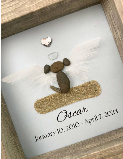 Personalized Dog Memorial Gift Custom Loss of Pet Sympathy Gift Custom Pet Memorial Art Gift for Dog/Cat Lover Dog Name Pet Portrait