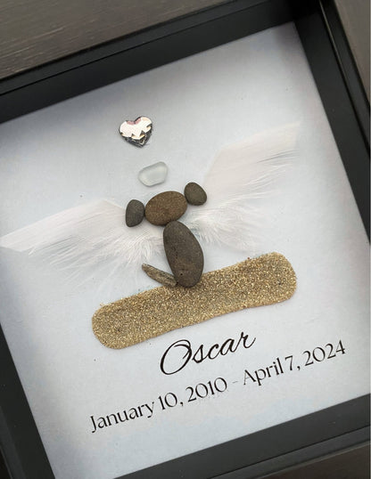 Personalized Dog Memorial Gift Custom Loss of Pet Sympathy Gift Custom Pet Memorial Art Gift for Dog/Cat Lover Dog Name Pet Portrait