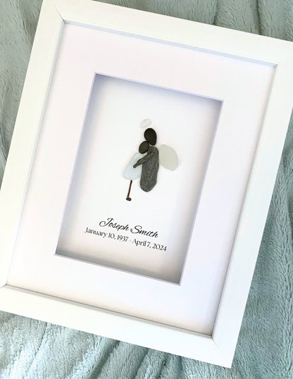 Memorial Gift Sorry for your loss Gift Sea Glass Art Sympathy Gift for Friend Loss of Loved One Grief Loss of Mother Grief Gift (A)